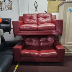 Two Seater leather sofa x 2