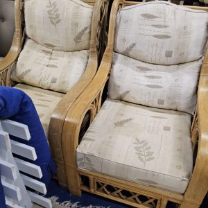 Wicker chairs Pair