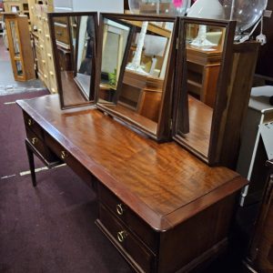 Stag Dressing Table with triple mirror