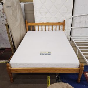 pine double bed (092620)